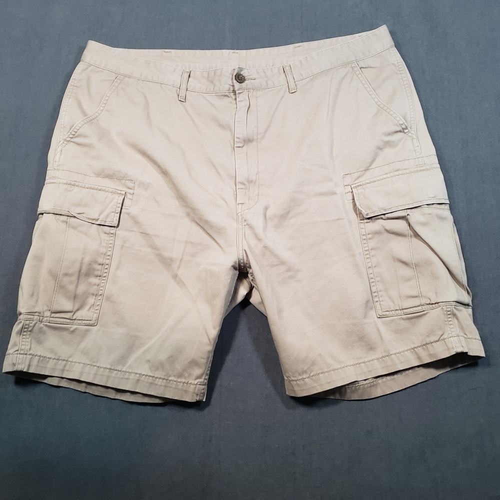 Levi's Cargo Shorts Mens W42 Tan Khaki Cotton Twill Utility Pockets 23251-0003